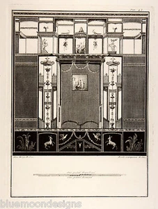 Antica Pompei Pompeii Pompeji 1796 Fresken Frescos Wandmalereien Interior Design - Picture 1 of 5