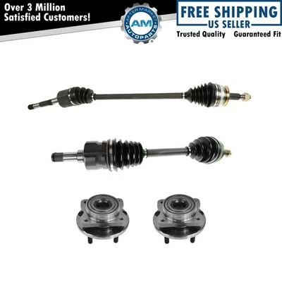 4 Piece Front Wheel Hub with Bearing & CV Axle Kit for Dodge Chrysler Plymouth - Image 1 of 4