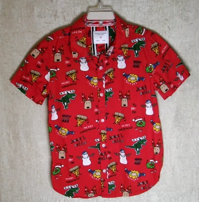 Camisa Denim & Flower Boys Talla 8 Ricky Singh Abotonada Tema Navidad Foto 1 de 4