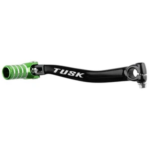 Tusk Folding Shift Lever Black/Green Tip For Kawasaki KX250F 2009-2018 - Picture 1 of 3