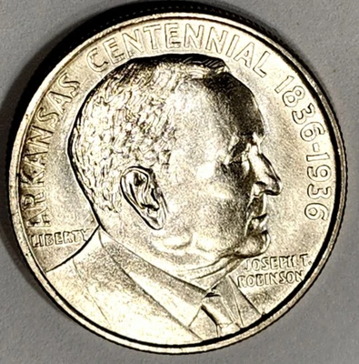 1936 Robinson Arkansas Half Dollar Fully Struck Gem BU + - Image 1 of 2