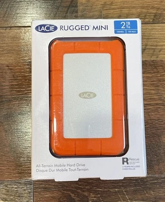 LaCie 2TB Rugged Mini External Hard Drive USB 3.0 Orange (LAC9000298-RC) - Image 1 of 4