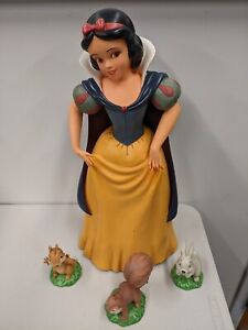 Disney Store Snow White & Forest Friends Garden Statue Set Big Fig w/Box