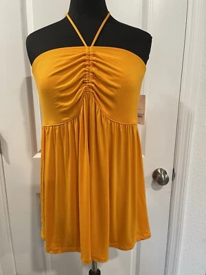 NWD Isabel Maternity Halter Tie Babydoll Orange Top Size L - Image 1 of 4