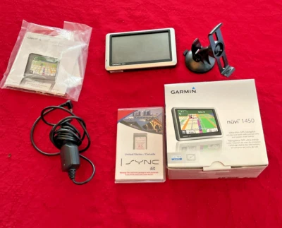 Garmin Nuvi 1450 LMT Touch Screen GPS Lifetime Maps Traffic W/Car Charger Bundle - Image 1 of 4
