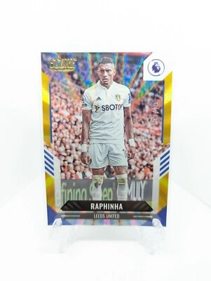 2021-22 Panini EPL Score RAPHINHA Brazil Leeds United Barcelona Gold Laser #/10 - Image 1 of 2