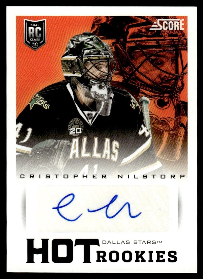 2013-14 Score Hot Rookie Signatures Cristopher Nilstorp Auto Dallas Stars #636 - Image 1 of 2