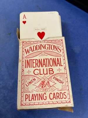 MAZZO CARTE DA GIOCO tipo francesi 1926 REGNO D'ITALIA WADDINGTON'S POKER - Immagine 1 di 4