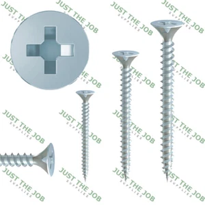ZINC Bugle Head Drywall FINE Threaded Screws - Drylining Wood Framework Studding - Picture 1 of 1