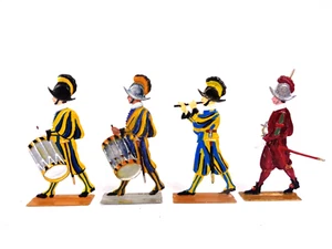 Berliner Zinnfiguren Papal Swiss Guard Band Bundle Toy Soldier 60mm Scale - Picture 1 of 5