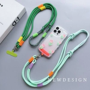 Back Clamp Phone Back Clip Bracket Chain Rope Mobile Phone Lanyard Smartphones - Afbeelding 1 van 24
