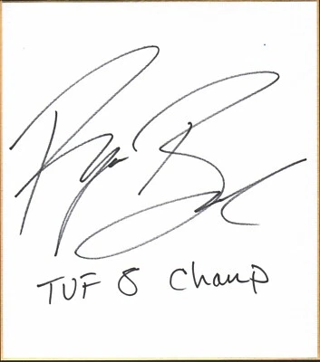 Ryan Bader Signed Shikishi Japanese Art Board BAS Beckett COA UFC 144 Autograph - Image 1 of 4