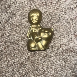 Girl On A Pig Brass Statue - Bild 1 von 2