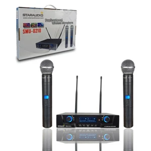 Dual Channel Wireless Microphone System UHF Handheld IR Karaoke KTV Mic Receiver - Picture 1 of 12
