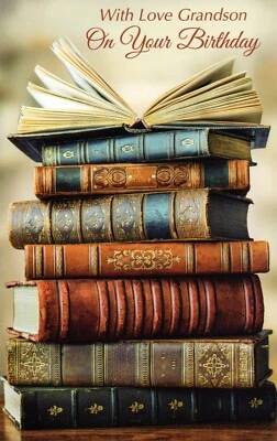 Heartfelt BIRTHDAY Card FOR GRANDSON WITH LOVE — Books by Stockwell Greetings +✉