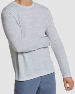 $180 Michael Kors Men's Gray Long-Sleeve Crewneck Cold Dye Cotton Sweater Size L - Picture 1 of 1