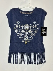 Girls' Fringe T-Shirt - Art Class Navy (Blue) S 6/6X NWT - Picture 1 of 2