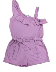 Sunshine Swing Womens Ruffle One Shoulder Waist Tie Pink Dress Size 12 - Picture 1 of 3