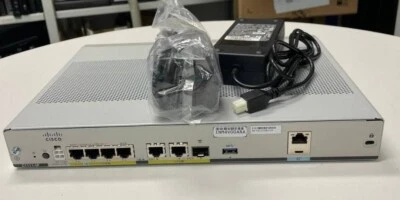 CISCO C1111-4P ISR 1100 4-Port GigE Router DUAL WAN Port 1x SFP w/ Power Adapter - Image 1 of 4