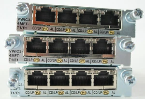 Lot of 3 CISCO VWIC3-4MFT-T1/E1 4-Port T1/e1 Multiflex Voice/WAN Interface Card - Picture 1 of 8