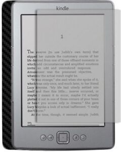 Skinomi Carbon Fiber Black e-Reader Skin+Screen Protector for Amazon Kindle 2011