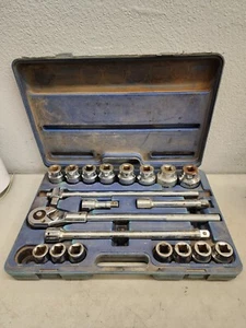 WESTWARD Socket Wrench Set: 3/4in, 20 Pieces, MISSING 1 PC..7/8 in to 2 in 4YP81 - Picture 1 of 18
