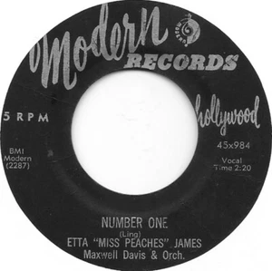 ETTA JAMES Number One/I'm A Fool on Modern R&B 45 HEAR - Picture 1 of 2
