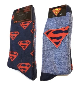 Paquete de 2 pares de zapatos Hyp DC Comics Superman Pose para hombre talla 6-12 - Imagen 1 de 3