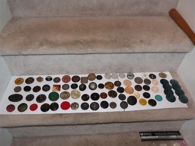 Vintage 1920s -1950s LARGE Big button lot 70+ 1.2" - 2" 1 Sam Biern style #5 - Image 1 of 4