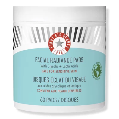 First Aid Beauty 60 count Facial Radiance Pads with Glycolic + Lactic Acids - Image 1 of 4