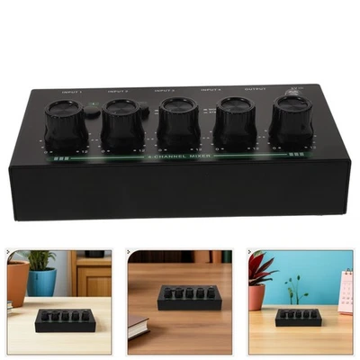 1Set Audio Line Mixer - Mixer di linea stereo a 4 Sub-mixaggio per - Image 1 of 4