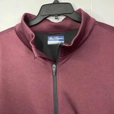 Ben Hogan 1/4 Cremallera Manga Larga 3XLT Granate Golf Caminar Senderismo Aire Libre 32x34 Foto 1 de 4