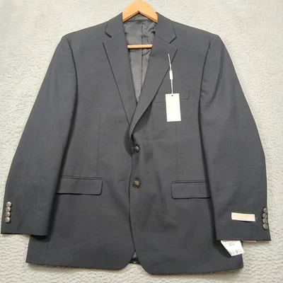 Спортивное пальто Michael Kors мужское 44 короткое темно-синее шерстяная смесь эластичное на двух пуговицах COOP1 - Изображение 1 из 4