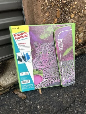 Mead Trapper Keeper Binder RETRO Vintage Style Cheetah/Leopard Boombox 80-90’s - Image 1 of 2