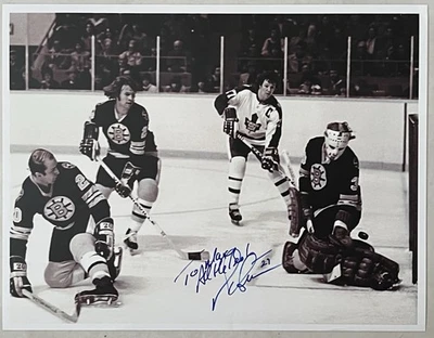 NHL Toronto Maple Leafs Darryl Sittler fotografía firmada a mano Salón de la Fama NHL  Foto 1 de 2