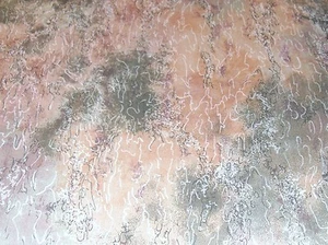 13 yardas TELA DE CORTINAS DE POLIÉSTER MARBELIZADO LAVABLE Rosa Gris CONTEMPORÁNEO - Imagen 1 de 5