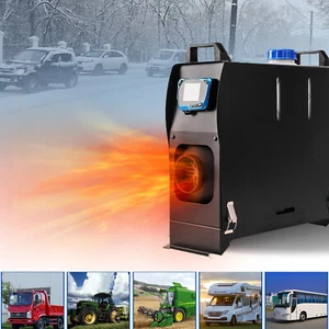 Diesel Air Heater All-in-one 12V 5KW Remote Control Thermostat for Car RV Black - Bild 1 von 9