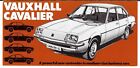 Vauxhall Cavalier Mk1 1975-76 UK Fleet Market Small Format Foldout Brochure L GL