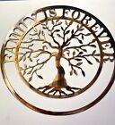 Family is Forever Olive Tree Metal Wall Art 20" x 20"