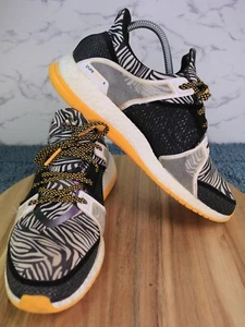 Adidas Pureboost X Black Gold Zebra White Running Shoes Women’s US Size 9 AQ5332 - Picture 1 of 24