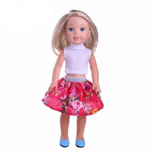 Doll Clothes 14.5" Skirt Pink Floral Top Fit 14.5 Inch AG Wellie Wishers Doll - Picture 1 of 4