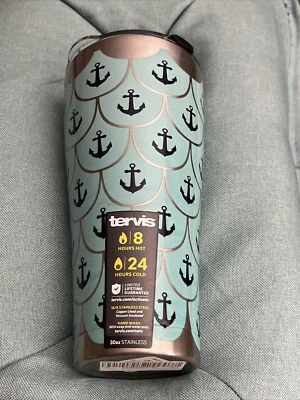 ESCALA ANCLA VASO TERVIS 30 OZ. LO ÚLTIMO 8 HORAS/FRÍO 24 HORAS TURQUESA*AZUL MARINO*PLATEADO NUEVO Foto 1 de 4
