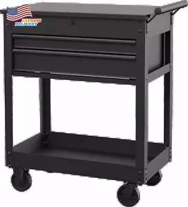 28-Inch Steel Mechanics Tool Cart, 500 Lb Capacity, Powder-Coated Finish, Black - Picture 1 of 12