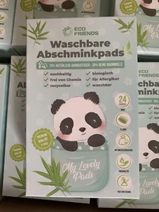 Waschbare Abschminkpads 24 + 1 GRATIS Waschbeutel aus Bambus und Baumwolle - Bild 1 von 3