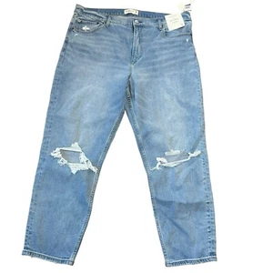 Abercrombie Fitch The Mom Jeans Women's 34 18L High Rise Medium Wash Denim New - Picture 1 of 7
