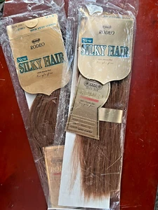 Lot of 2 Rodeo SILKY HAIR 100% Human Hair RSH-12 Light Auburn 12" NEW - Picture 1 of 6