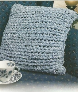 Chenille Pillow - 18" square - Chenille Yarn - Crochet Pattern ONLY - Picture 1 of 2