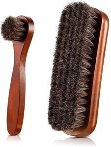 Shoe Brush Kit Boot PolishBrushes Leather Cleaning Brushes with Wooden Handles - Picture 1 of 7