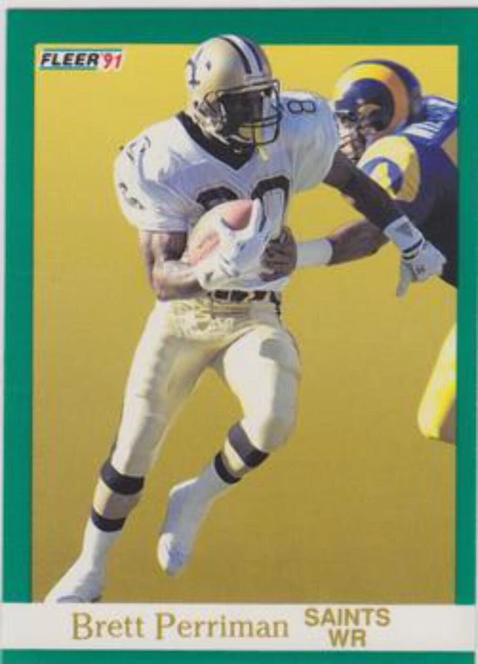 #302 Brett Perriman - New Orleans Saints - 1991 Fleer Football - Image 1 of 1