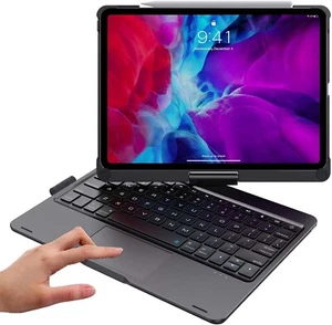 Rotatable Keyboard Case  for iPad Pro 11 Inch 2021/Air 4 (10.9 inch) 7 Color Bac - Picture 1 of 15